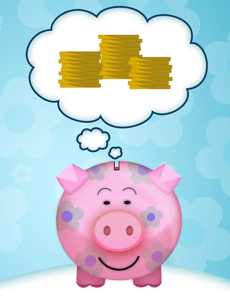 Caja de dinero de cerdo — Foto de Stock