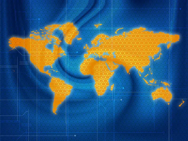Světová mapa techno — Stock fotografie