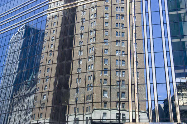 A nice reflection on a skyscraper in manhattan