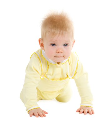 Boy at the age of 7 months clipart