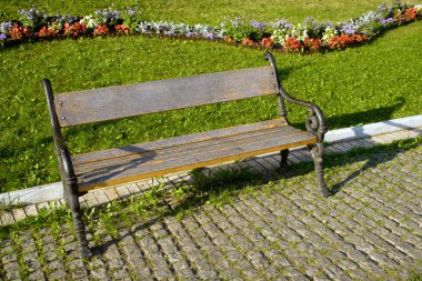 Park bench clipart