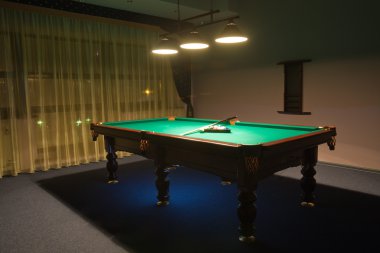 Billiard room with clipart