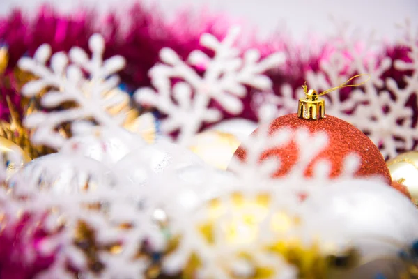 Colorido conjunto de decoración de Navidad — Foto de Stock