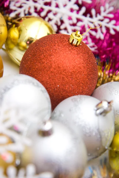 Colorful christmas decoration set — Stock Photo, Image