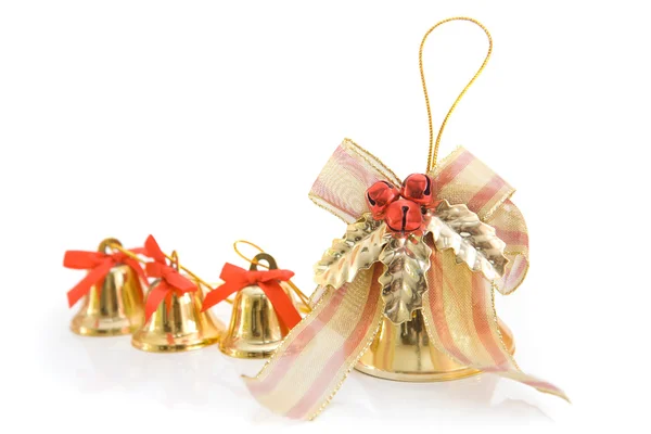 Gold christmas bells — Stock Photo, Image
