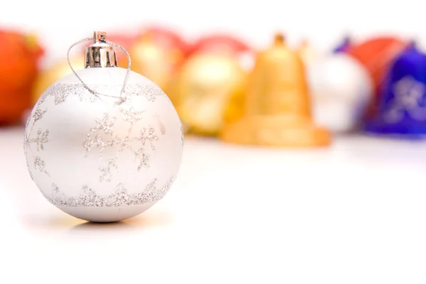 Zestaw kolorowe świąteczne dekoracje — Zdjęcie stockowe