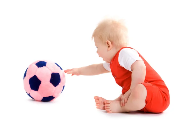 踢足球的小男孩 — 图库照片