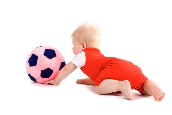 Chłopca gry w piłkę nożną — Zdjęcie stockowe