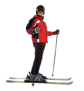 Skier man clipart