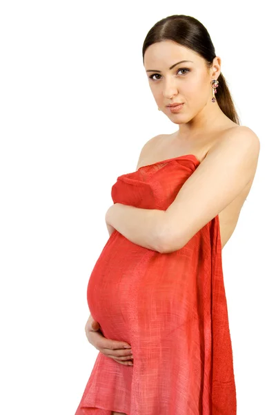 Šťastné těhotné mladé ženy — Stock fotografie