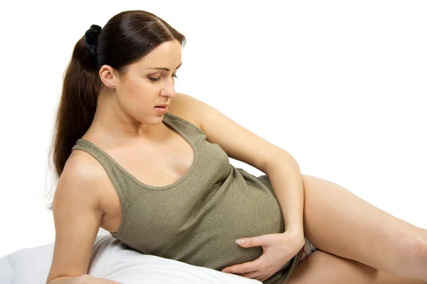 Glada unga gravida — Stockfoto