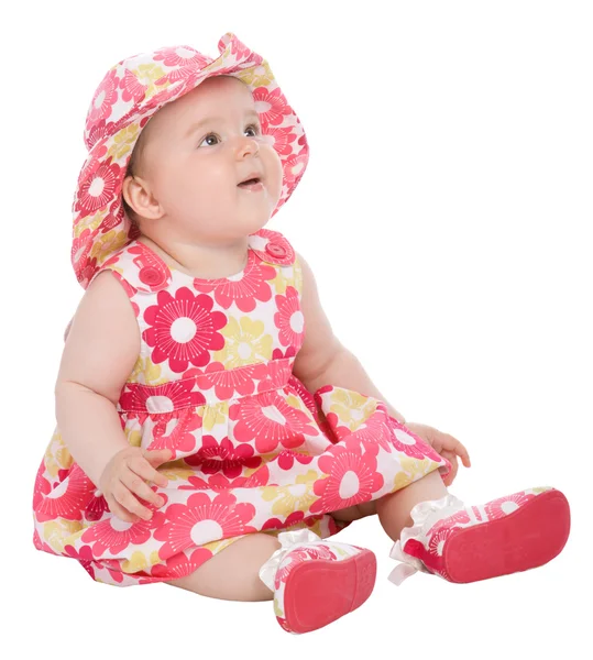 Cute baby looking up — Stock Photo, Image