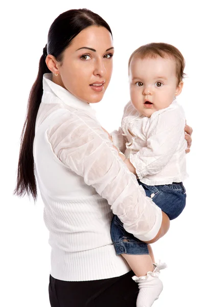 Fiatal anya és a baba — Stock Fotó
