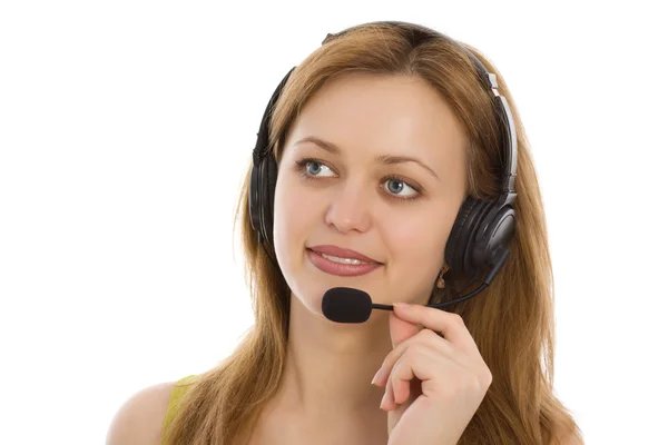 Girl working in the call center Royalty Free Stock Photos