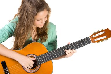 Gitarlı genç kız.