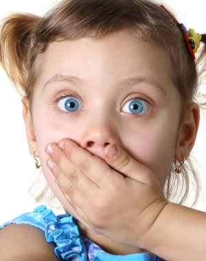 Surprised girl clipart