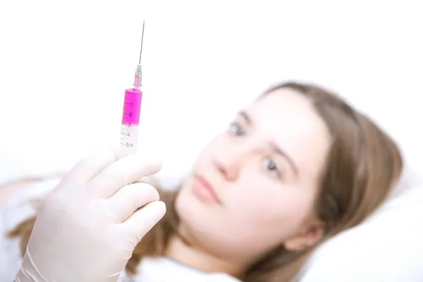 Läkare vaccination patient — Stockfoto