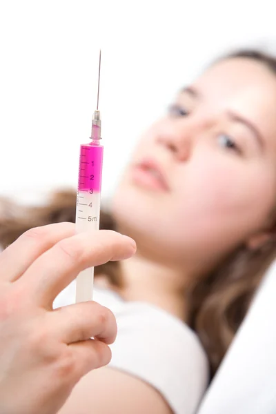 Medico paziente vaccinazione — Foto Stock