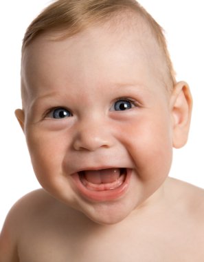 mutlu bir güzel bebek portresi