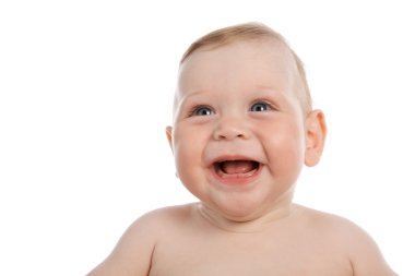 mutlu bir güzel bebek portresi