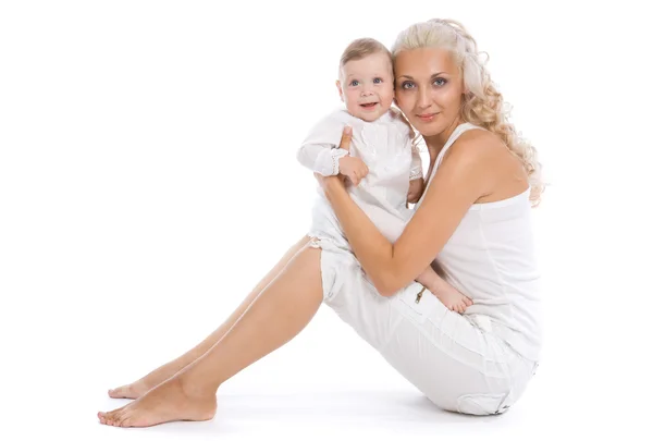 Smiling women with her little child — Stock Photo, Image