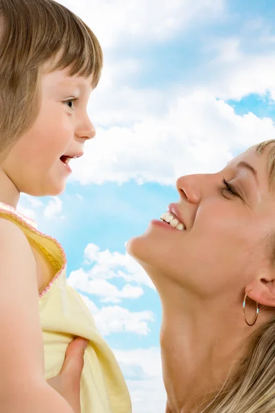 Happy young mother with her daughter — Stock Photo, Image