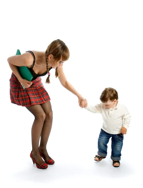 Young woman with a child — Stock Photo, Image