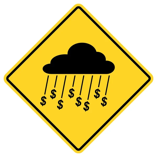 Yağmur para işareti — Stok Vektör