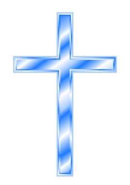 Blue Christian Cross clipart
