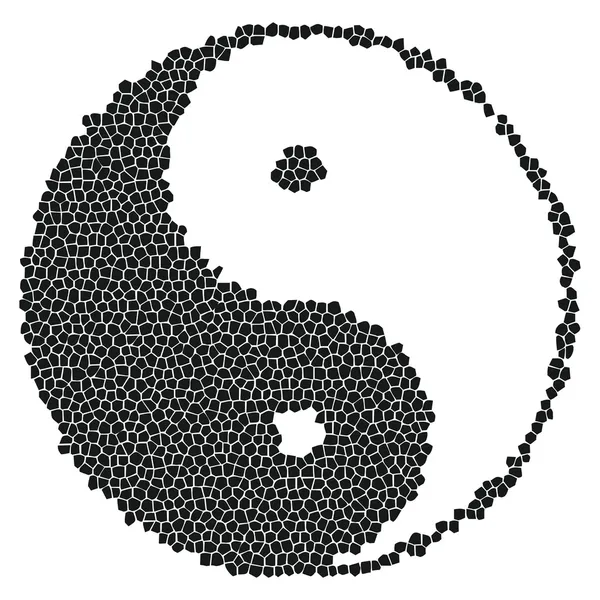 Mosaico de Yin-Yang — Vector de stock