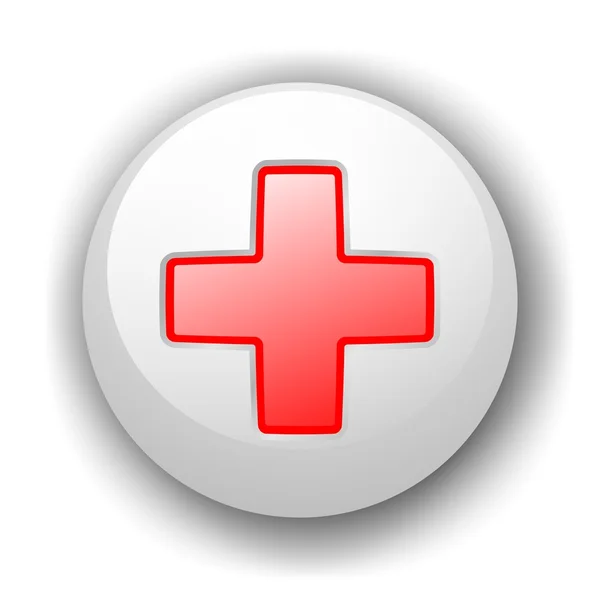 Första hjälpen-symbolen på knappen — Stockfoto