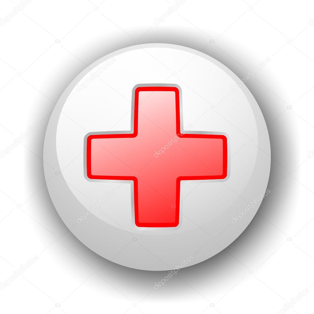 First Aid Symbol on Button — Stock Photo © okeen_ #1669601