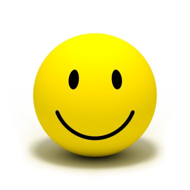 Smiley face on ball clipart