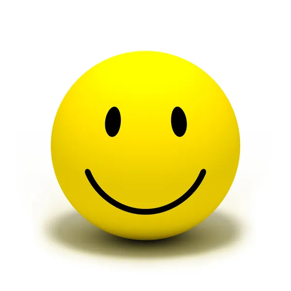Smiley face on ball — Stock Photo, Image