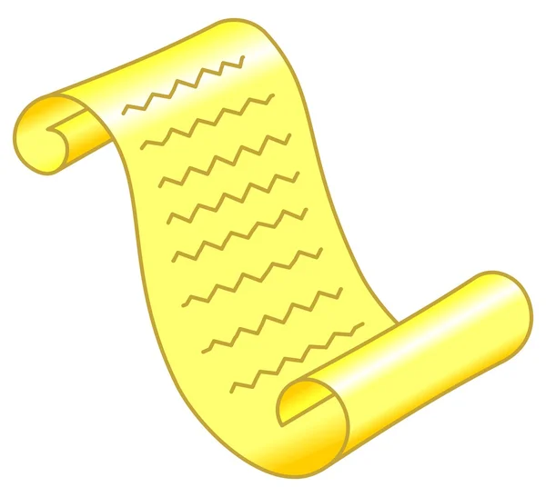 Желтый свиток — стоковый вектор