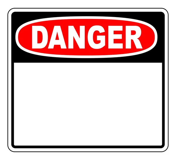 Danger Blank Sign — Stock Vector