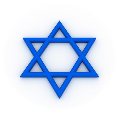 Blue Hexagram clipart