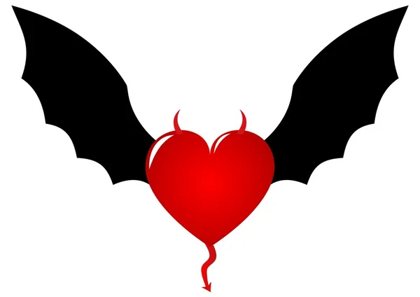 Демоническое сердце — стоковый вектор