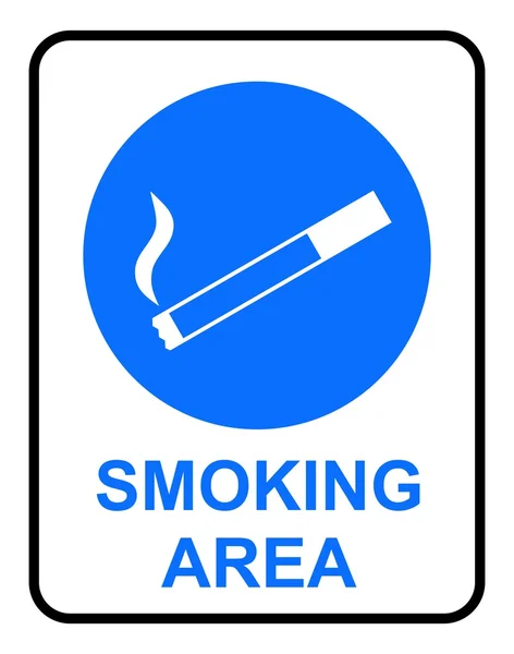 Área de fumar sinal — Vetor de Stock