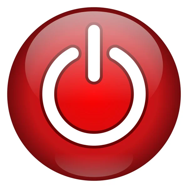 Kırmızı güç düğmesi — Stok fotoğraf
