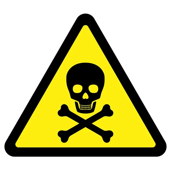 Deadly Danger Sign — Stock Vector