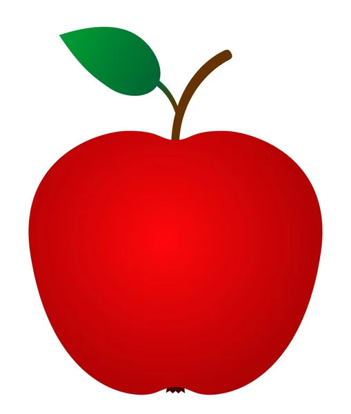 Rött äpple — Stock vektor