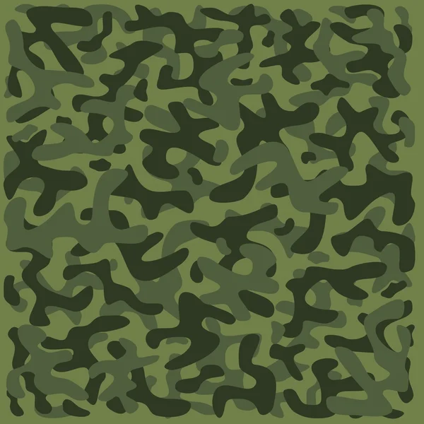 Green Camouflage Pattern — Stock Vector