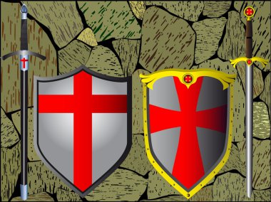 Shields and swords clipart