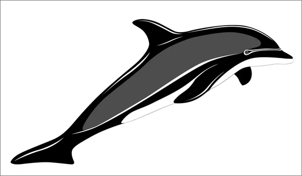 Delfín, tatuaje — Archivo Imágenes Vectoriales