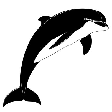 Dolphin, tattoo clipart