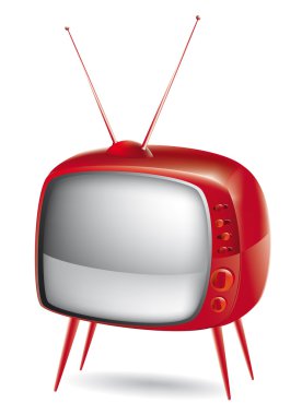 Vector old TV clipart