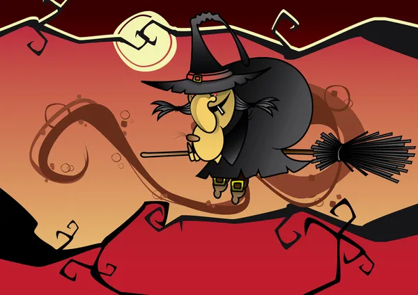 Halloween čarodějnice — Stockový vektor