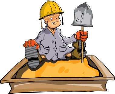 The builder clipart