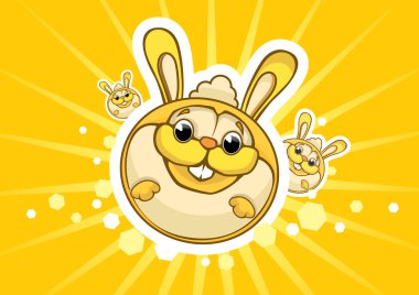 Solar rabbits clipart